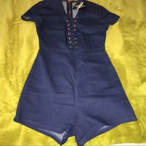 Denim romper